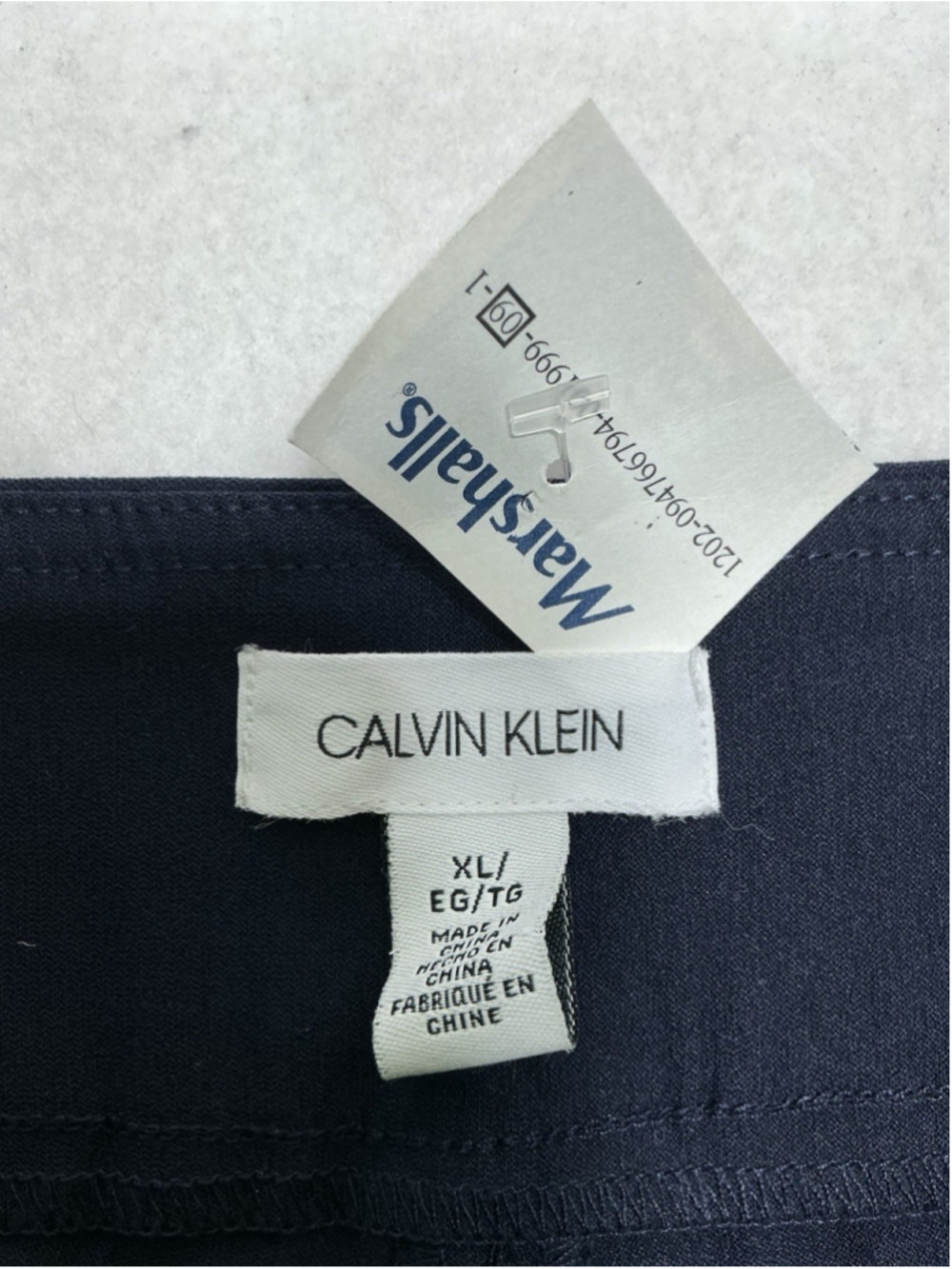 Womans NWT Calvin Klein Dress Pants XL Navy Pullon Elastic Waist - Picture 4 of 8
